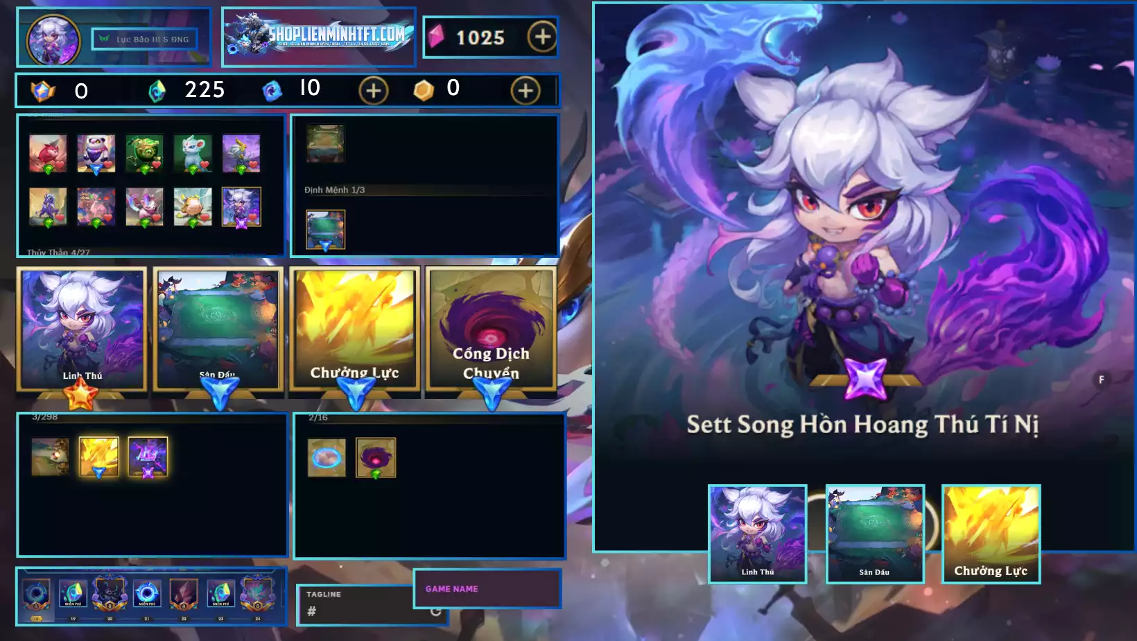 Sett Song Hồn Tí Nị Kèm Sàn Chưởng - Rank Lục Bảo 3
